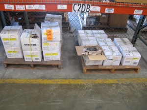 (18 BOXES) STRIKER NAILS AND SINKERS. LOADING & HANDLING FEE $15-4194